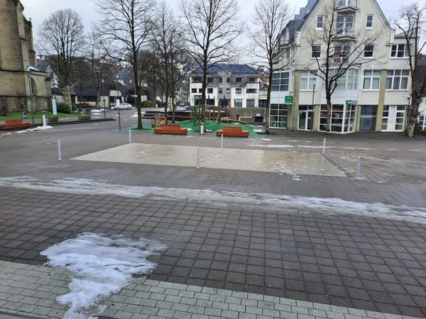 Marktplatz ist Fußgängerbereich: 