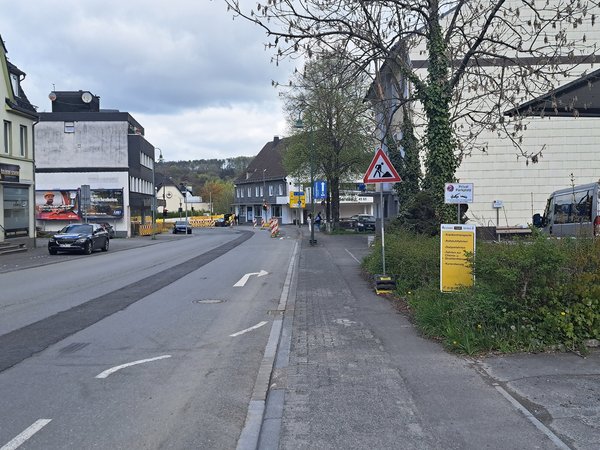 Verschiebung der Baustelle an der Hauptstraße
