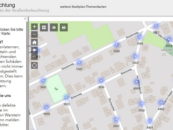 Meldeportal Straßenbeleuchtung