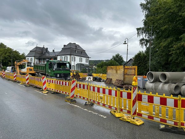 Baumaßnahme an der B55 schreitet voran: 