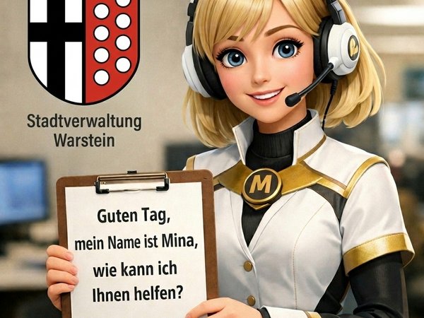 Der neue Chatbot der Stadt Warstein heißt Mina 