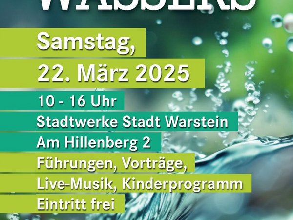 Tag des Wassers bei den Warsteiner Stadtwerken