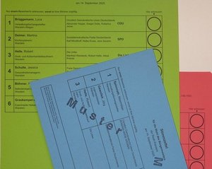 Die Stimmzettel zur Kommunalwahl