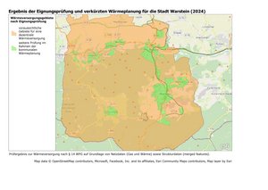 Übersichtskarte mit den Daten