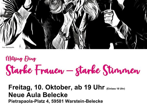 Nächste Mitsing-Veranstaltung am 10. Oktober in der Neuen Aula Belecke