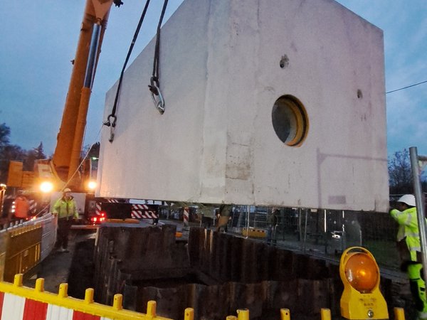 Drosselbauwerk an der B55