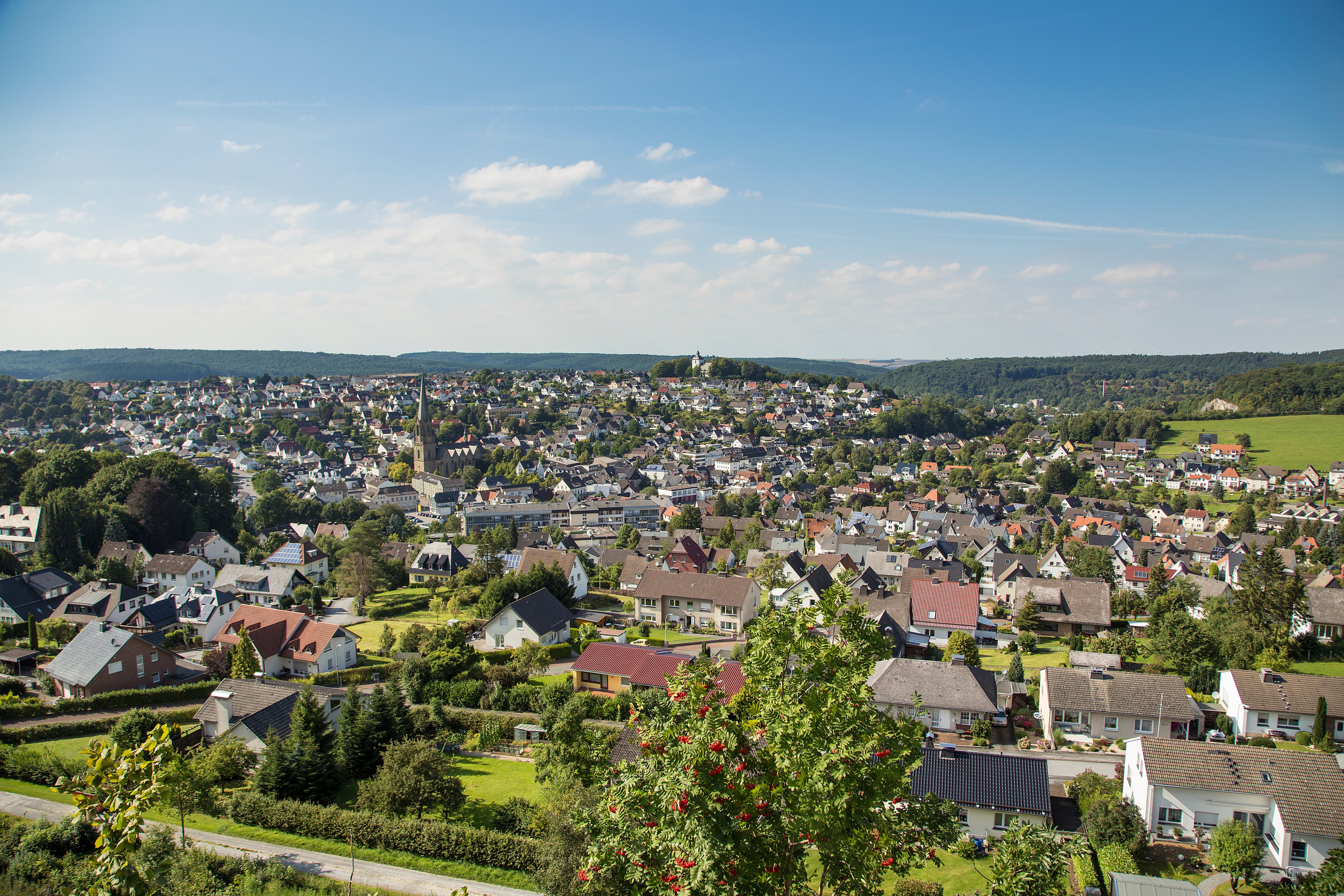 Blick vom Piusberg auf Warstein