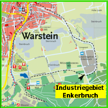 Kartenansicht des Industriegebiets Enkerbruch