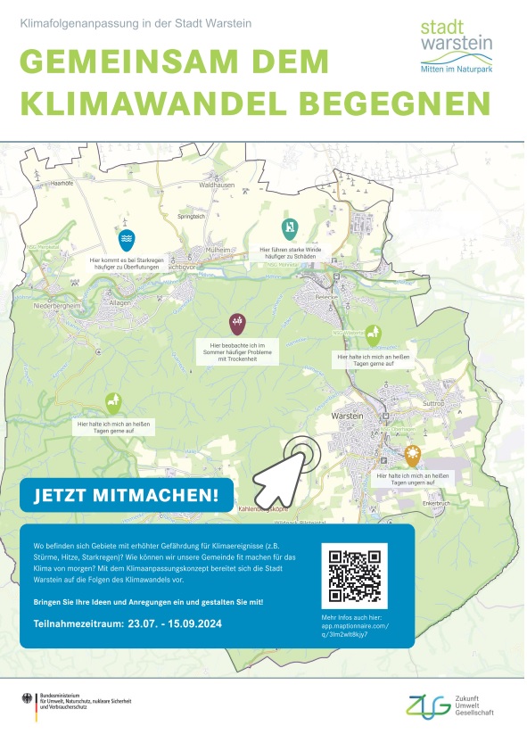 Plakat zur Umfrage Klimafolgenanpassung