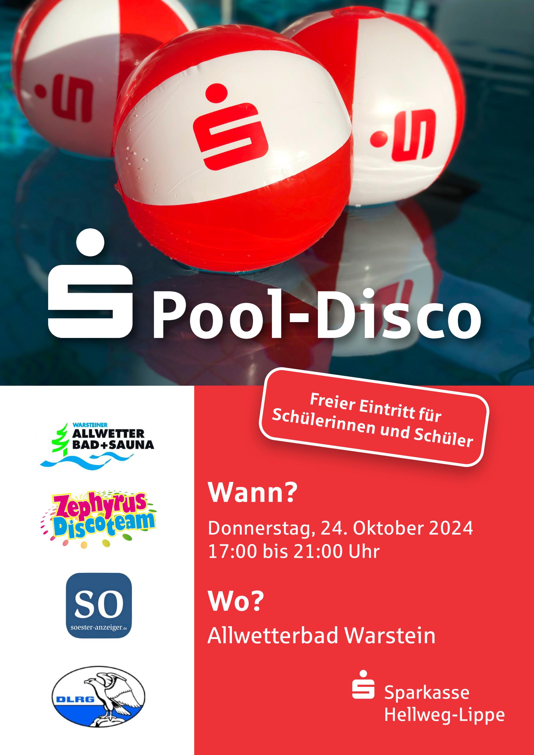 Pool-Disco im Allwetterbad