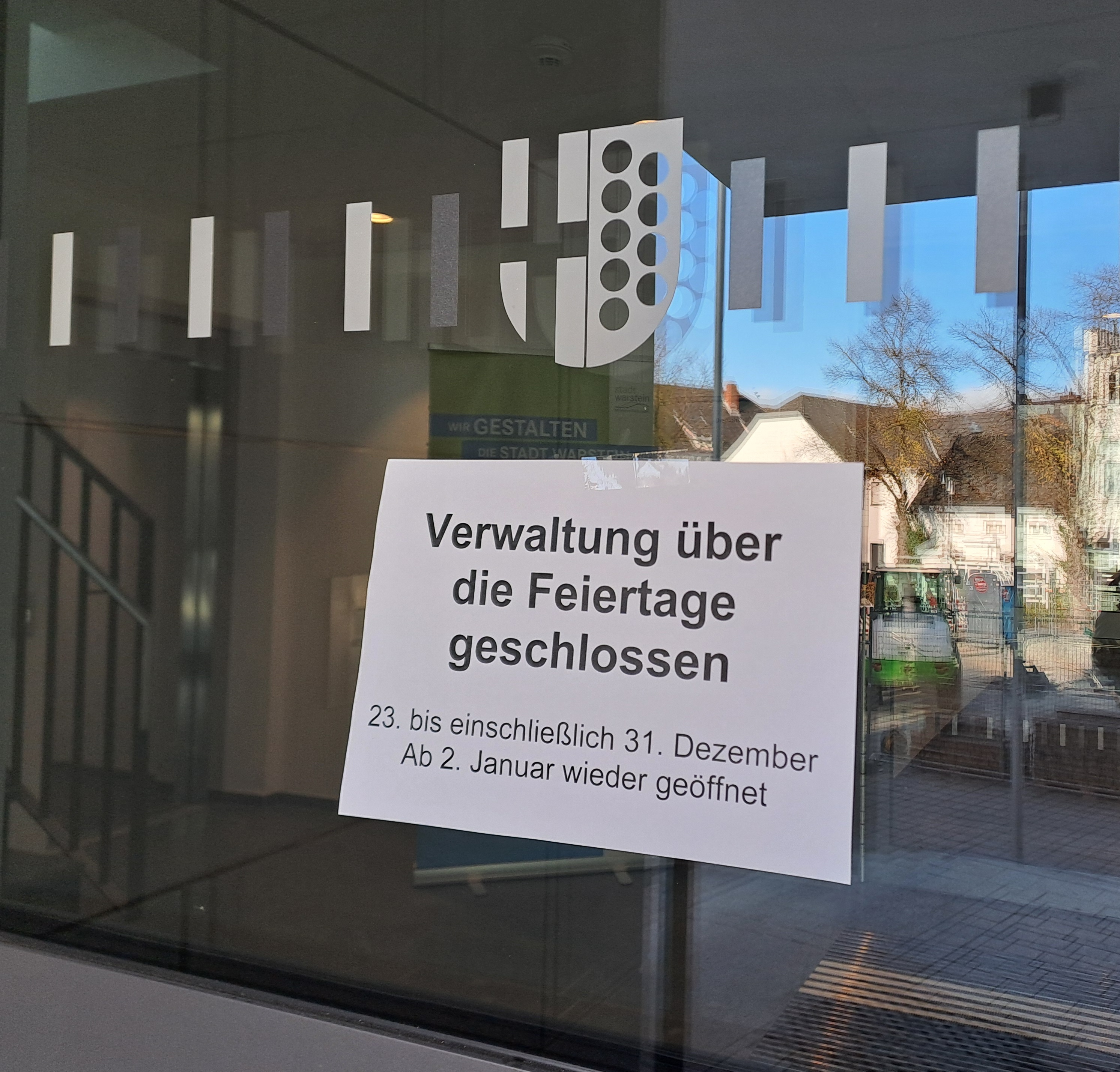 Über die Feiertage geschlossen 