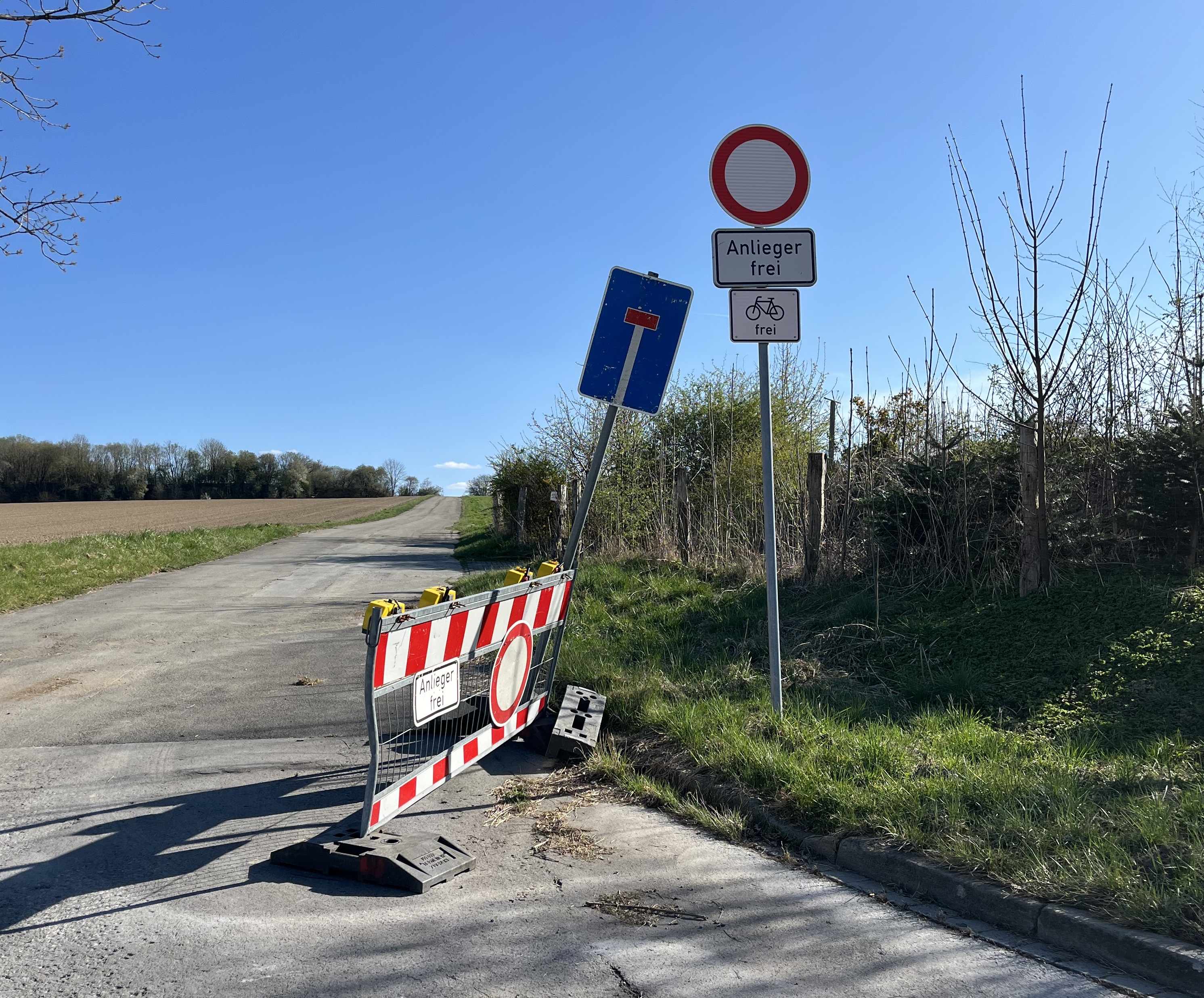 Wegfallende Beschilderung