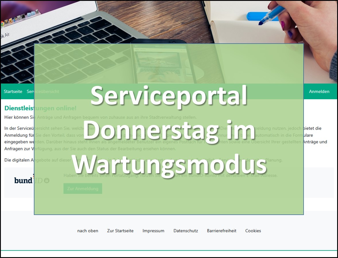 Service-Portal kurzzeitig offline: