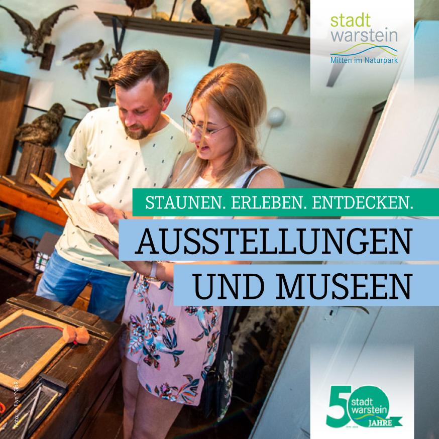 Einladung, die Museen der Stadt Warstein zu erkunden: 