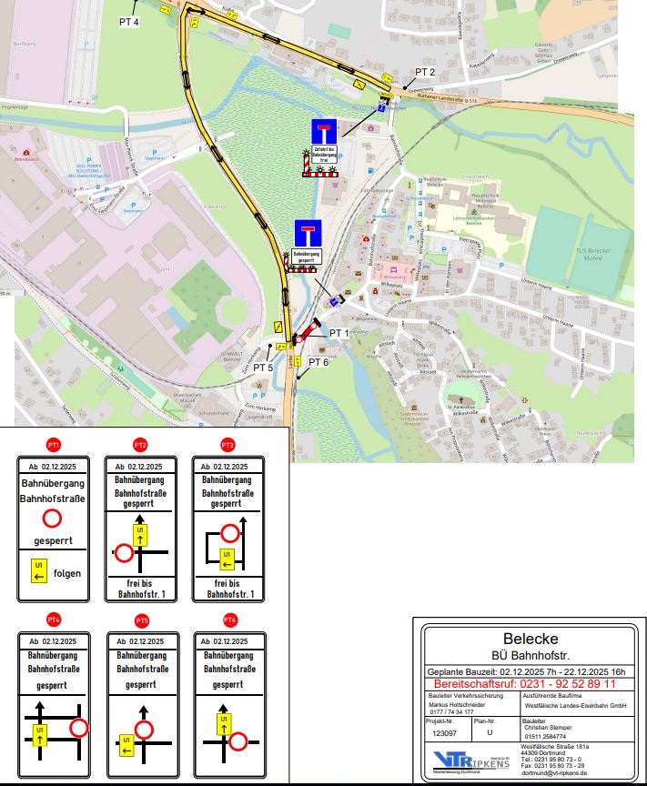 Sanierung des Bahnübergangs in Belecke: Sanierung des Bahnübergangs in Belecke: