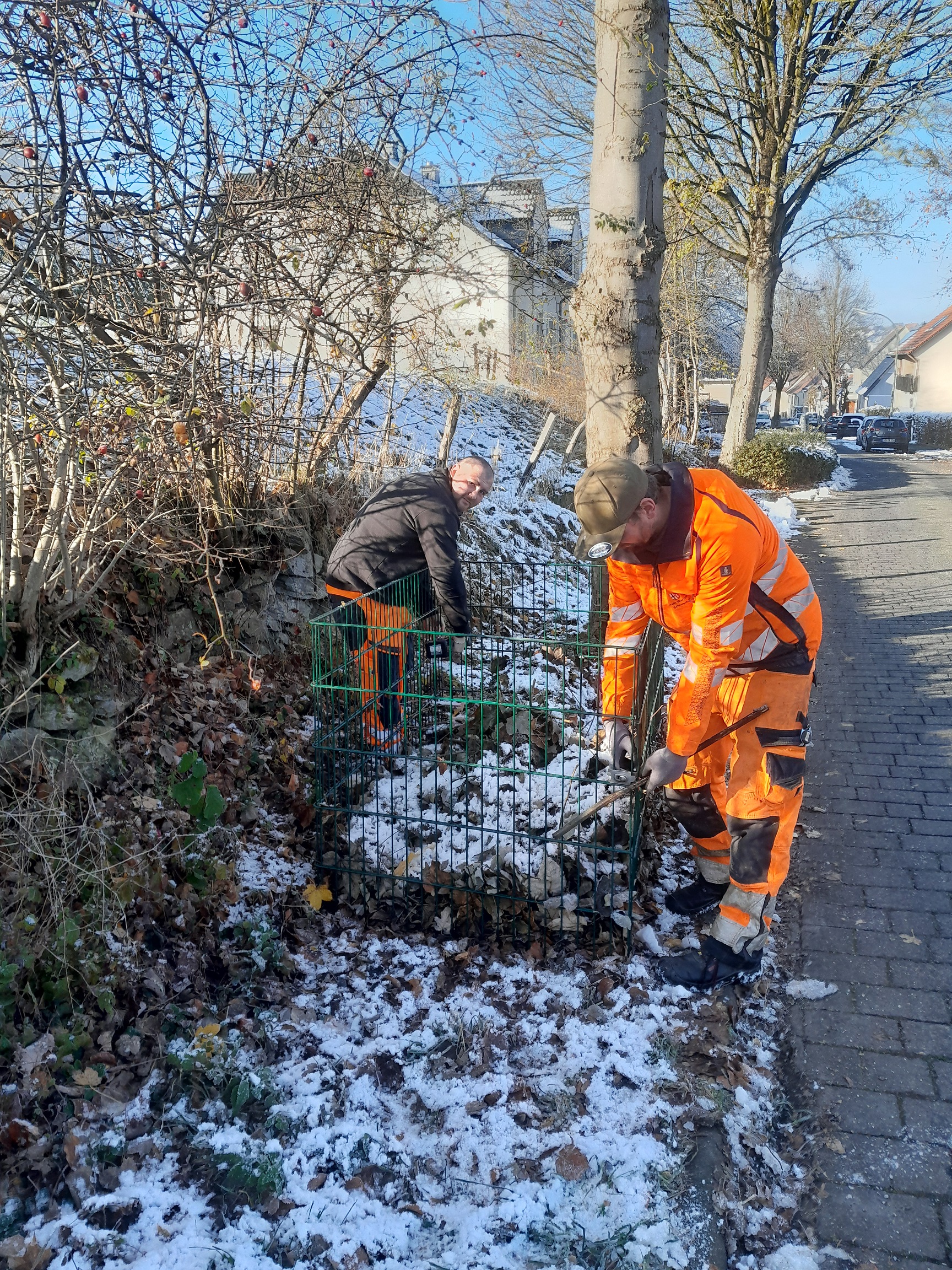 Laubboxen werden abgebaut: Laubboxen werden abgebaut: