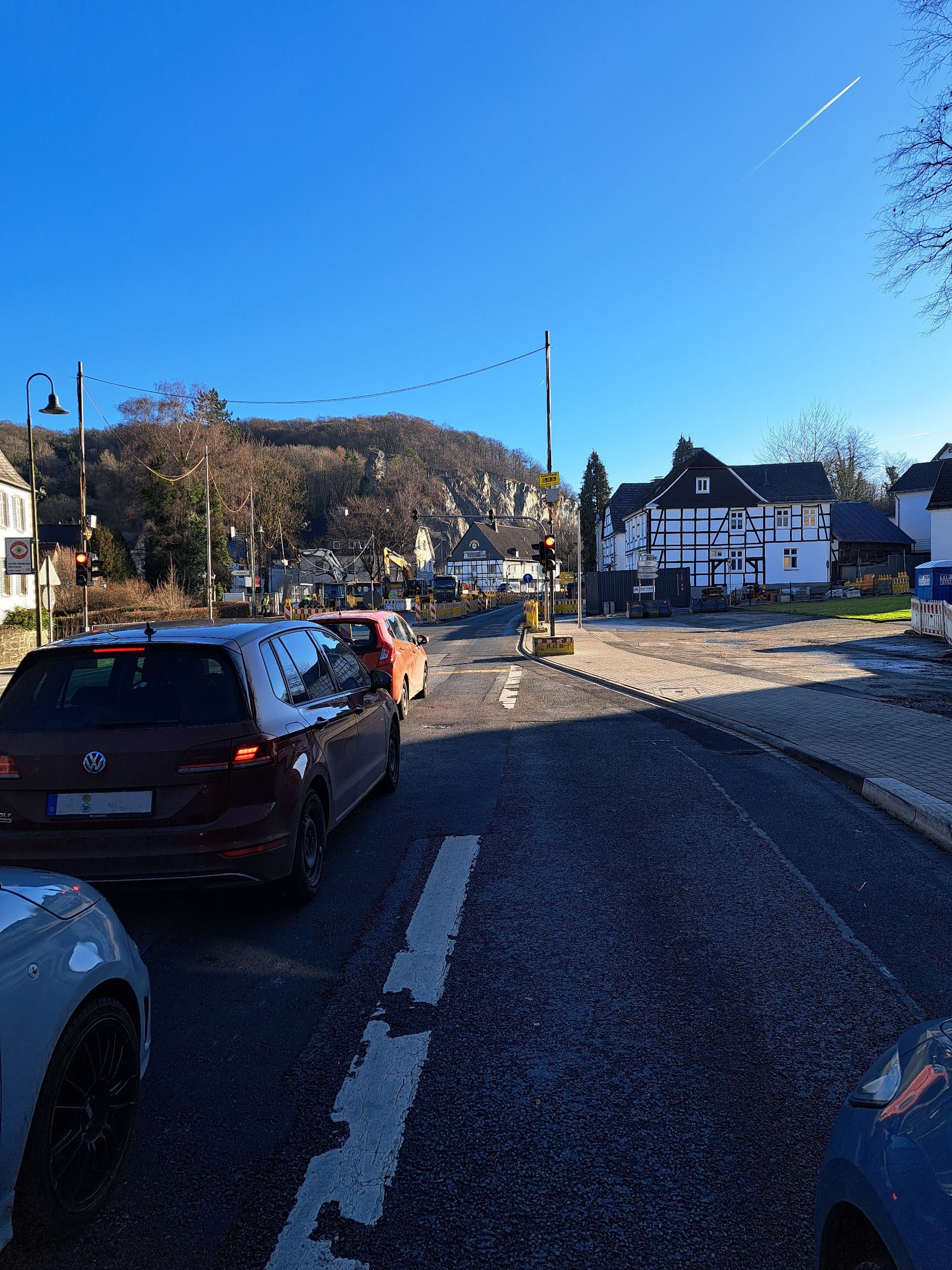 Baustelle B55 geht wieder in Betrieb: 