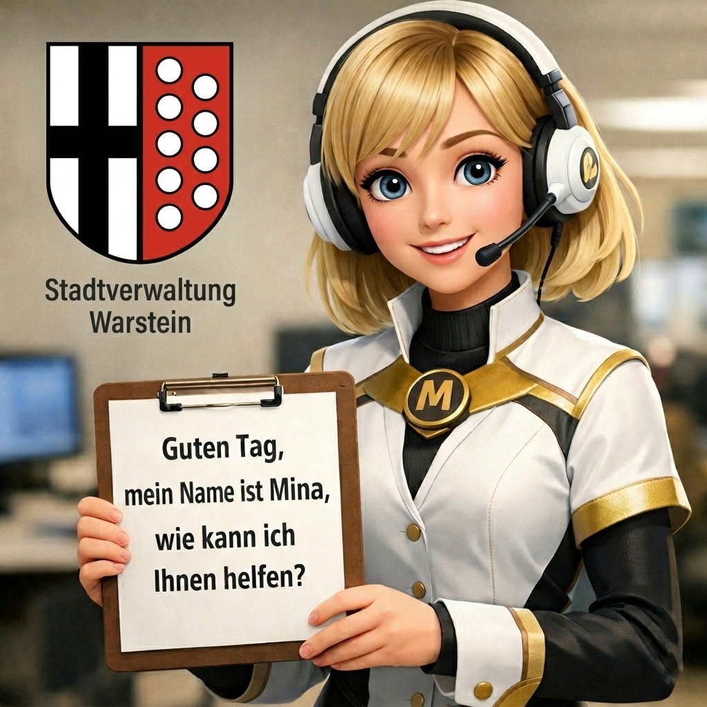 Der neue Chatbot der Stadt Warstein heißt Mina Der neue Chatbot der Stadt Warstein heißt Mina