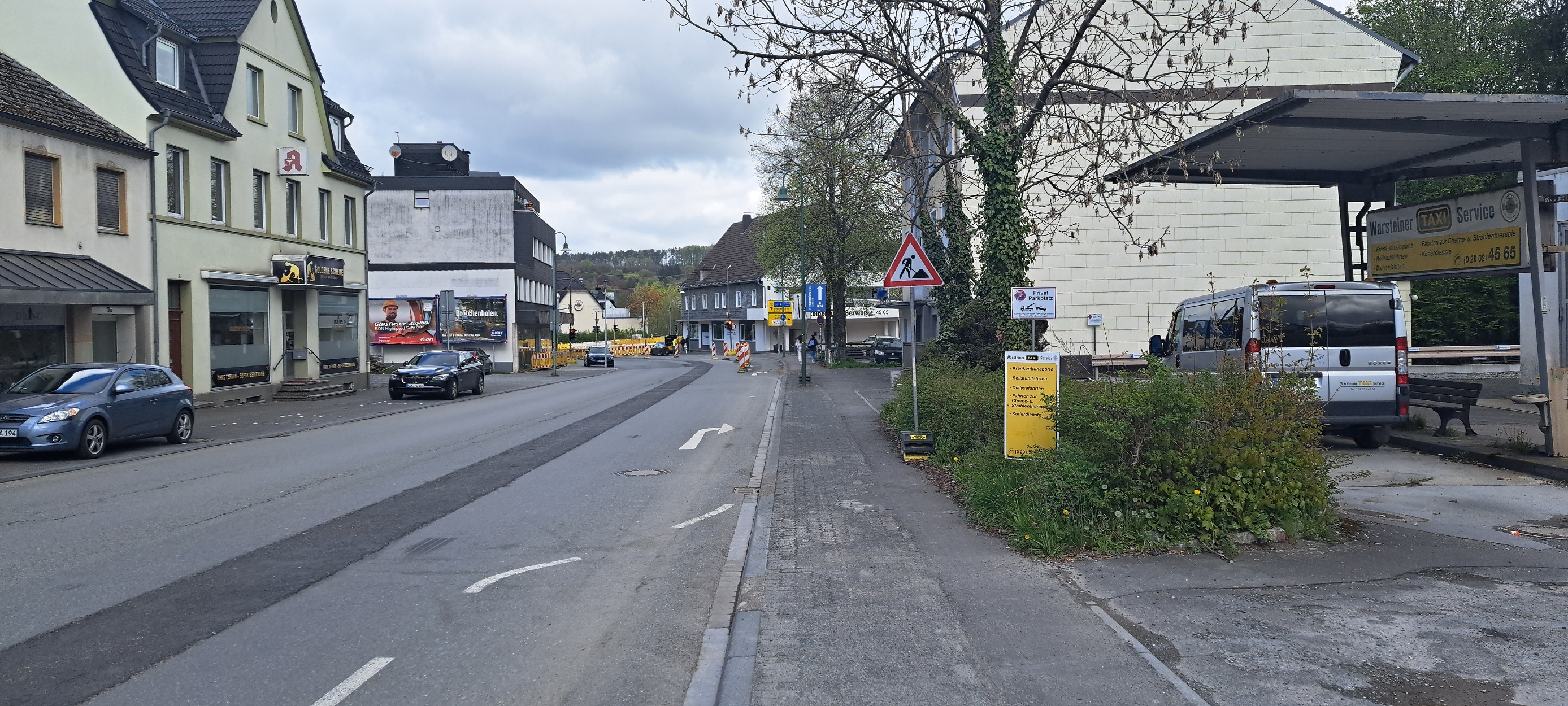 Verschiebung der Baustelle an der Hauptstraße