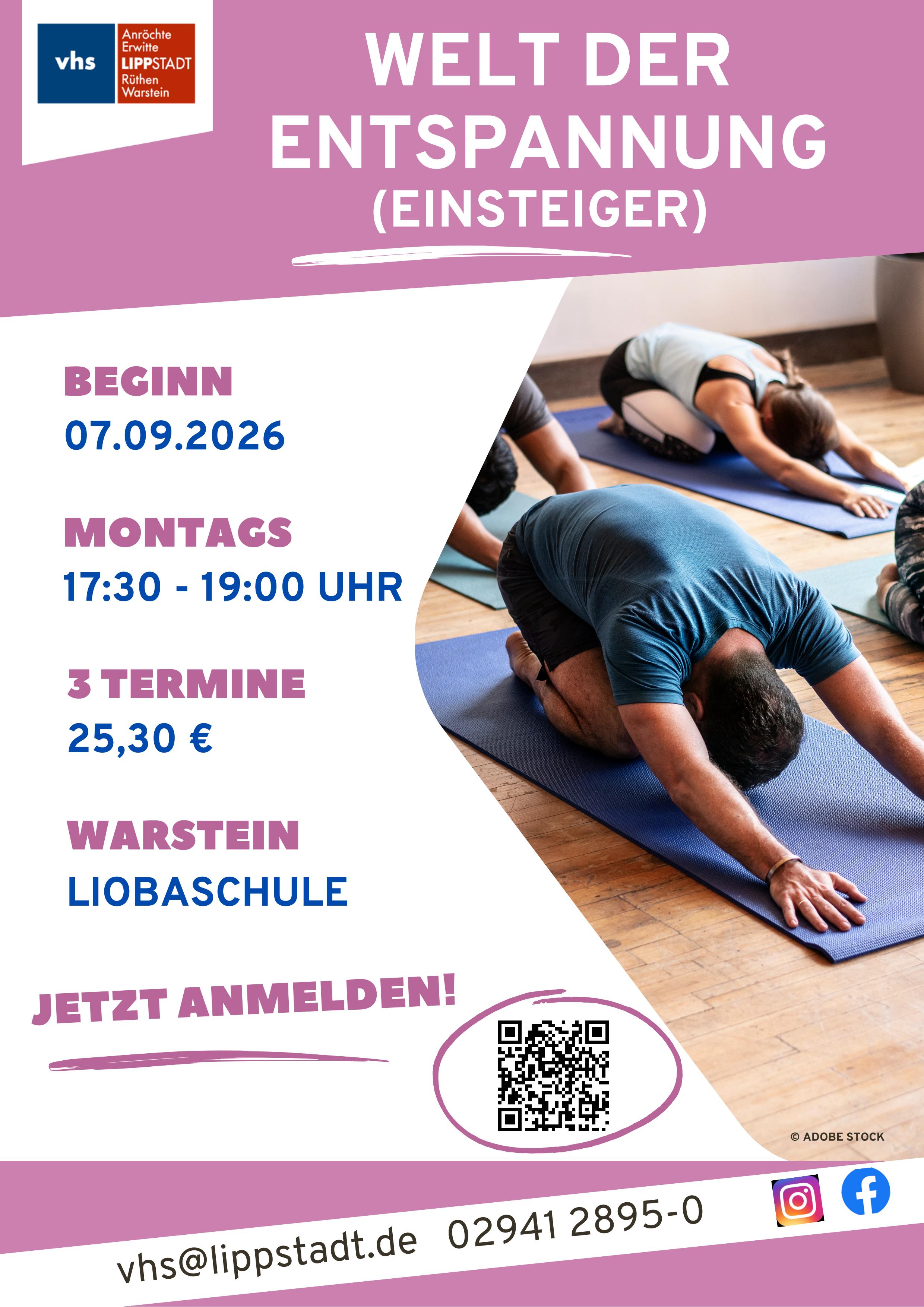 Im September starten zahlreiche Gesundheits-Kurse der VHS Lippstadt